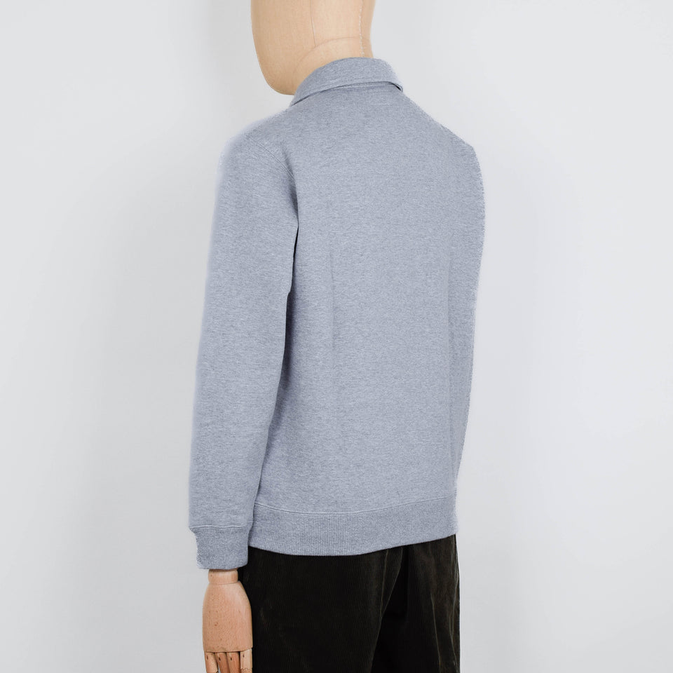Beams Plus Sweat Half Zip - Heather Grey