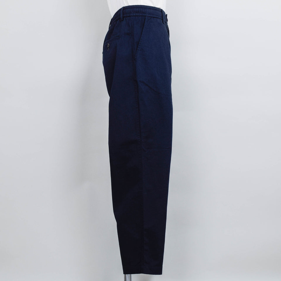 Universal Works Pleated Track Pant Twill - Navy