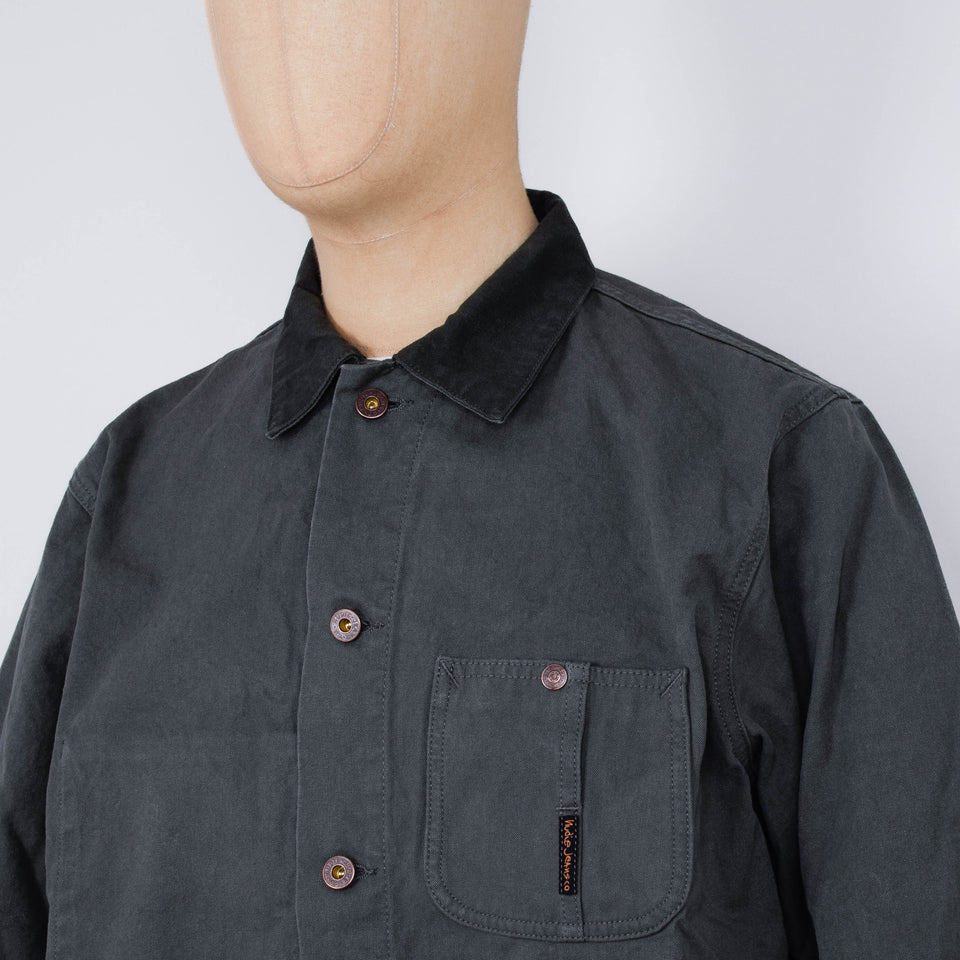 Nudie Jeans Howie Duck Canvas Chore Jacket - Green