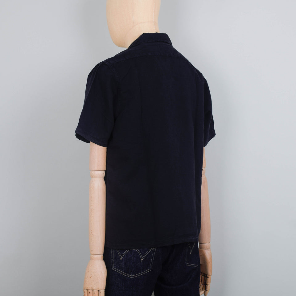 Colorful Standard Linen Short Sleeve Shirt - Deep Black