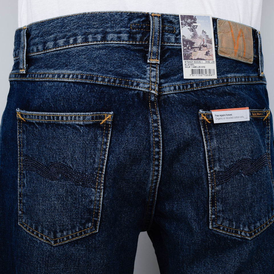 Nudie Jeans Steady Eddie II - Blue Soil