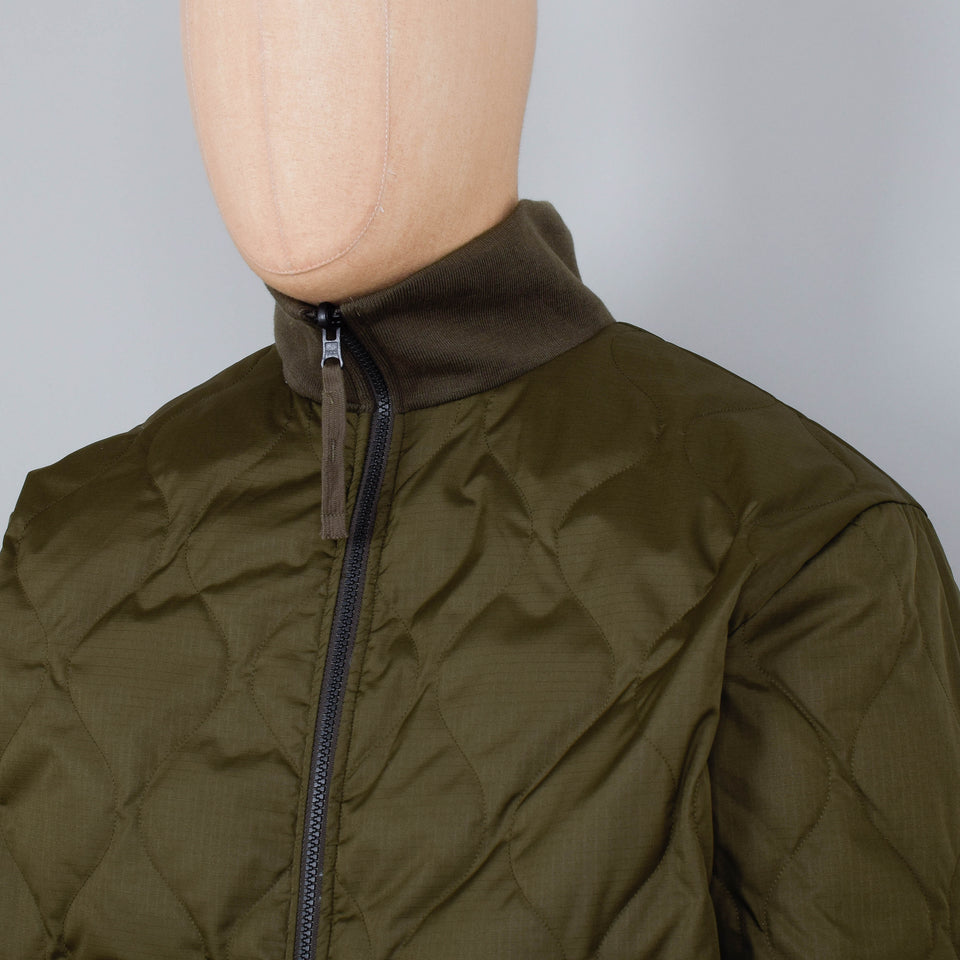 Taion Reversible Bomber Jacket - Dark Olive x Cream