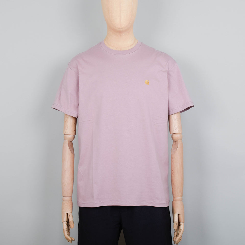 Carhartt WIP Chase T-Shirt S/S - Glassy Pink / Gold