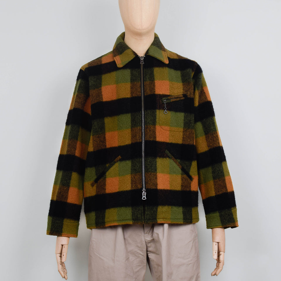 Beams Plus Sports Jacket Wool Plaid - Green