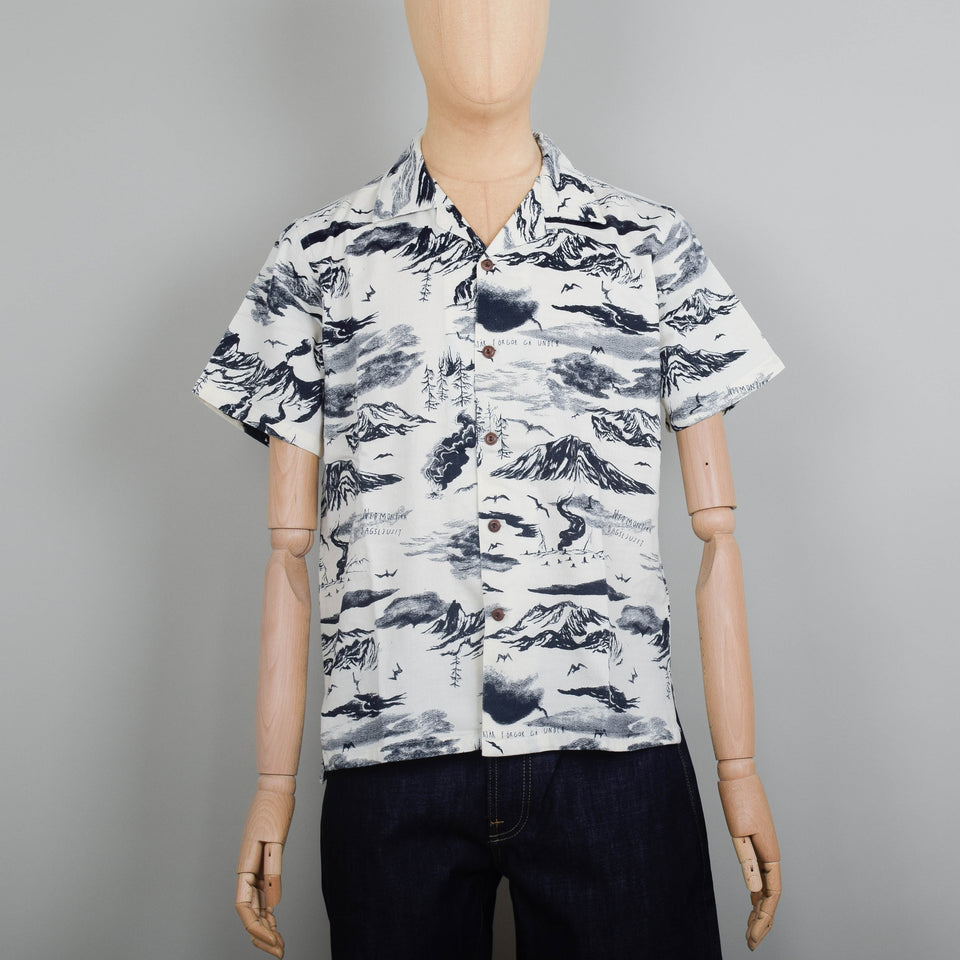 Nudie Jeans x Jeff Olsson Arvid Jeff Hawaii Shirt - Ecru