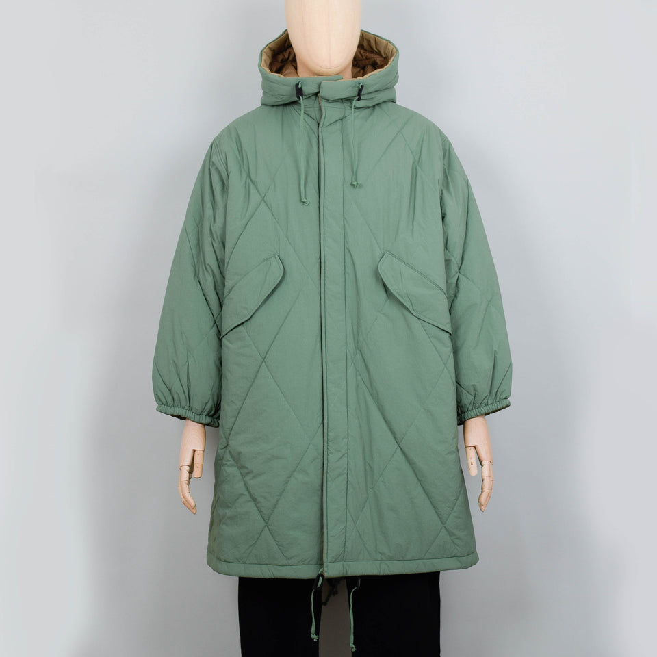 Universal Works Diamond Quilt Parka - Green