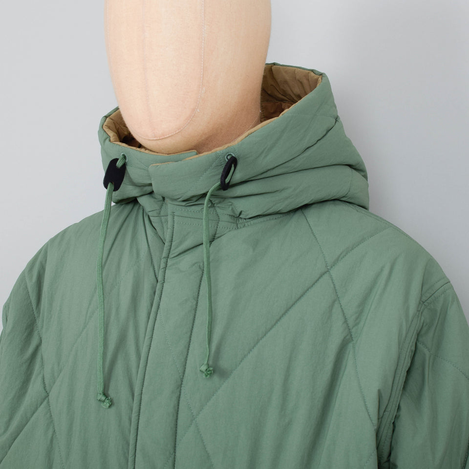 Universal Works Diamond Quilt Parka - Green