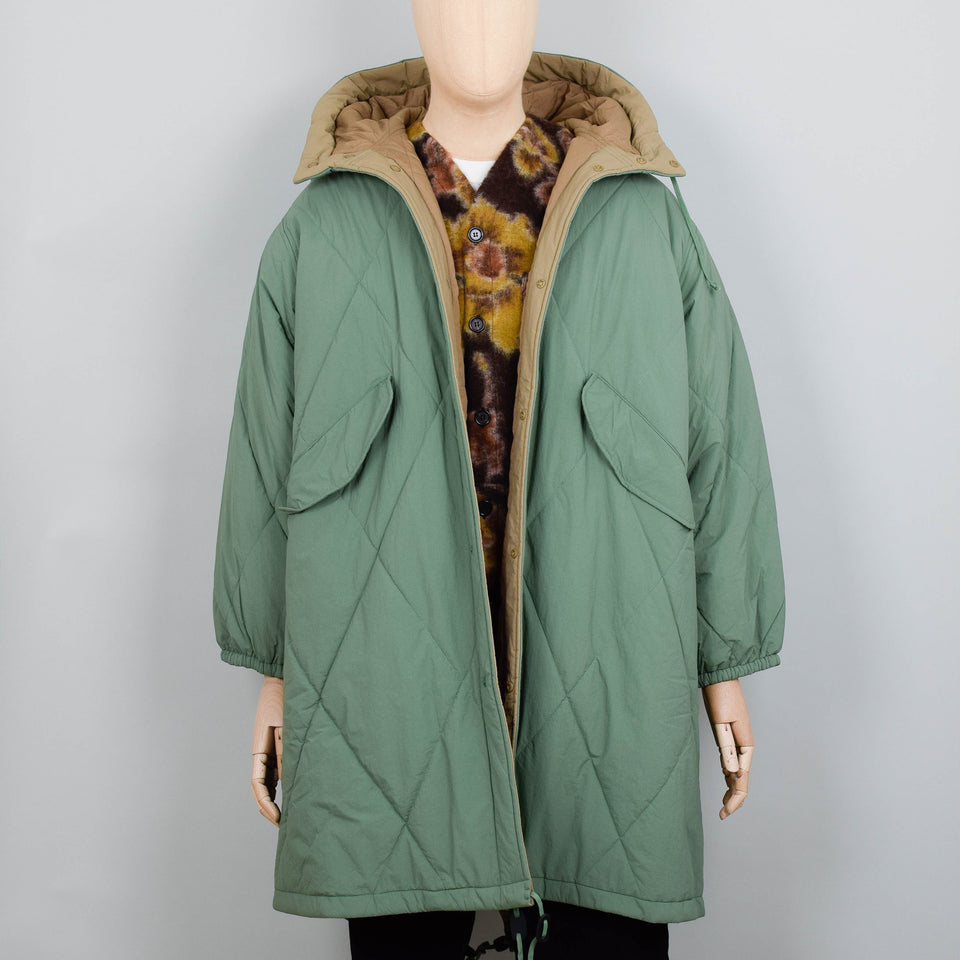 Universal Works Diamond Quilt Parka - Green