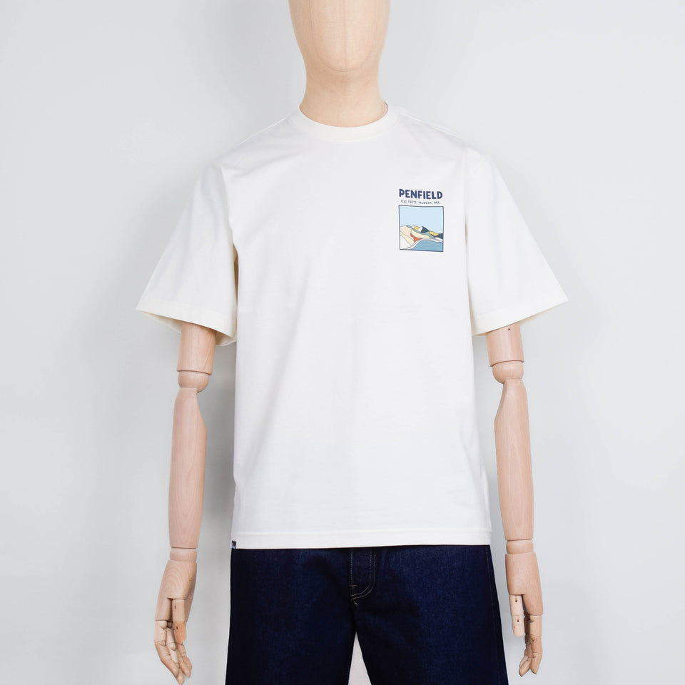 Penfield Block Landscape Graphic S/S T-Shirt - Vanilla Ice