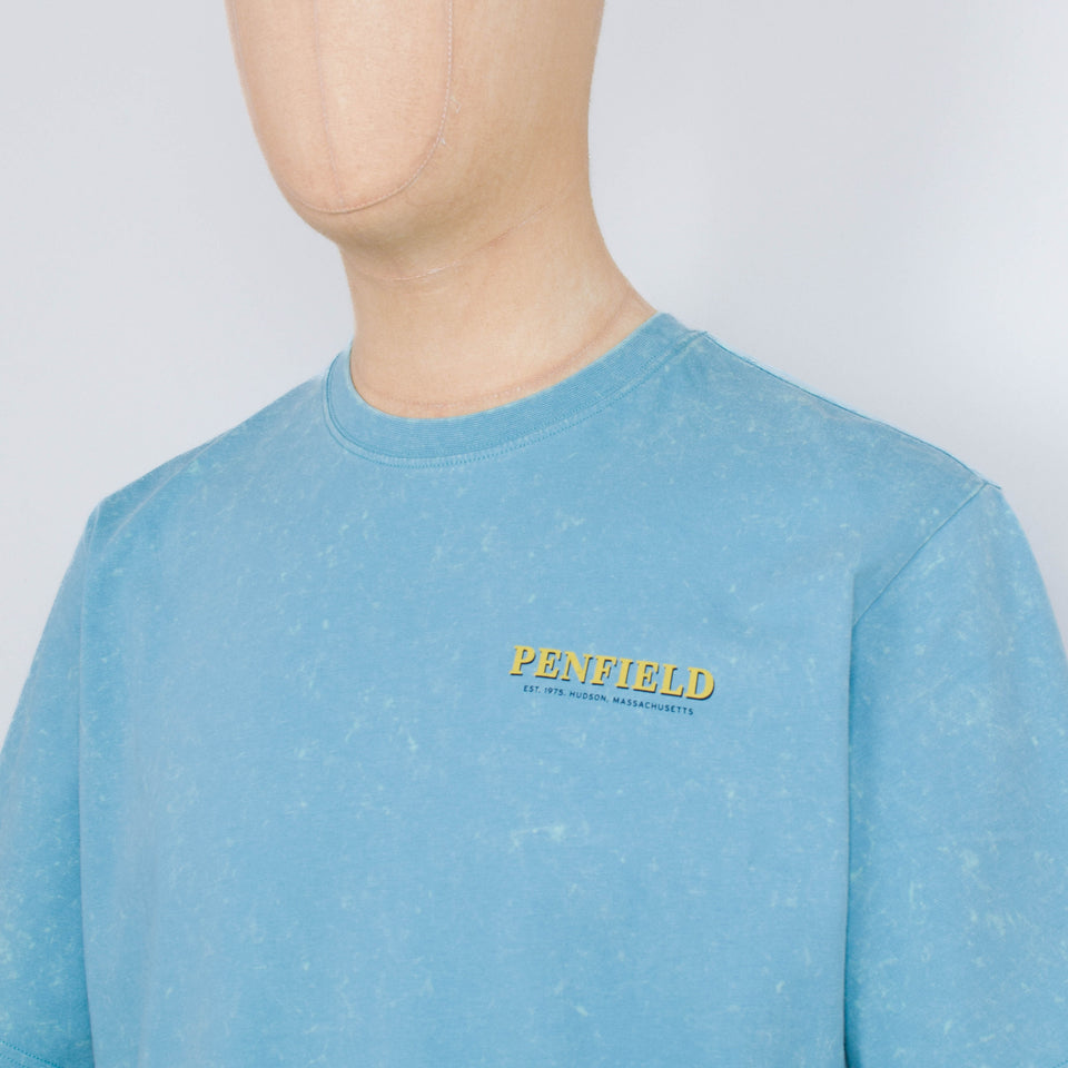 Penfield Whale Scene Back Graphic S/S T-Shirt - Dusky Turquoise