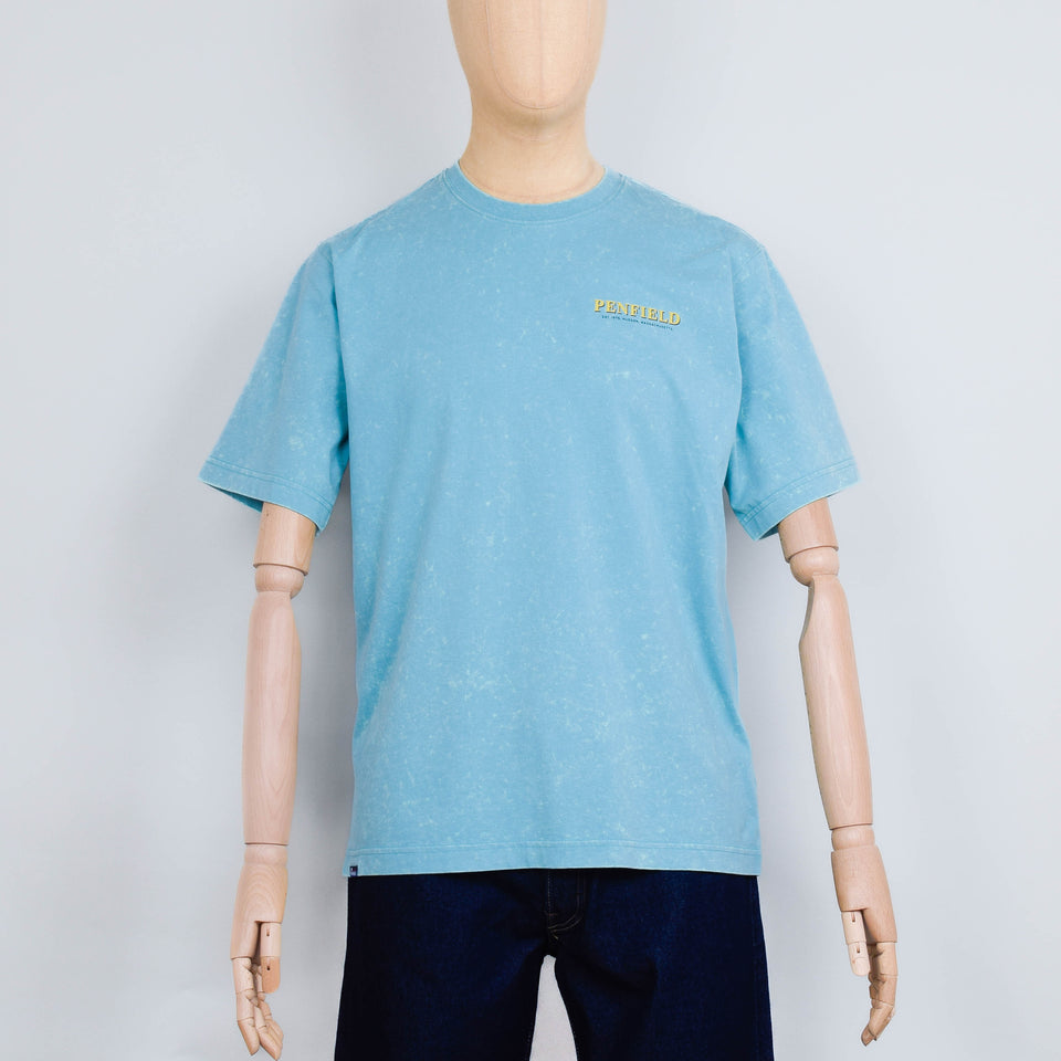 Penfield Whale Scene Back Graphic S/S T-Shirt - Dusky Turquoise