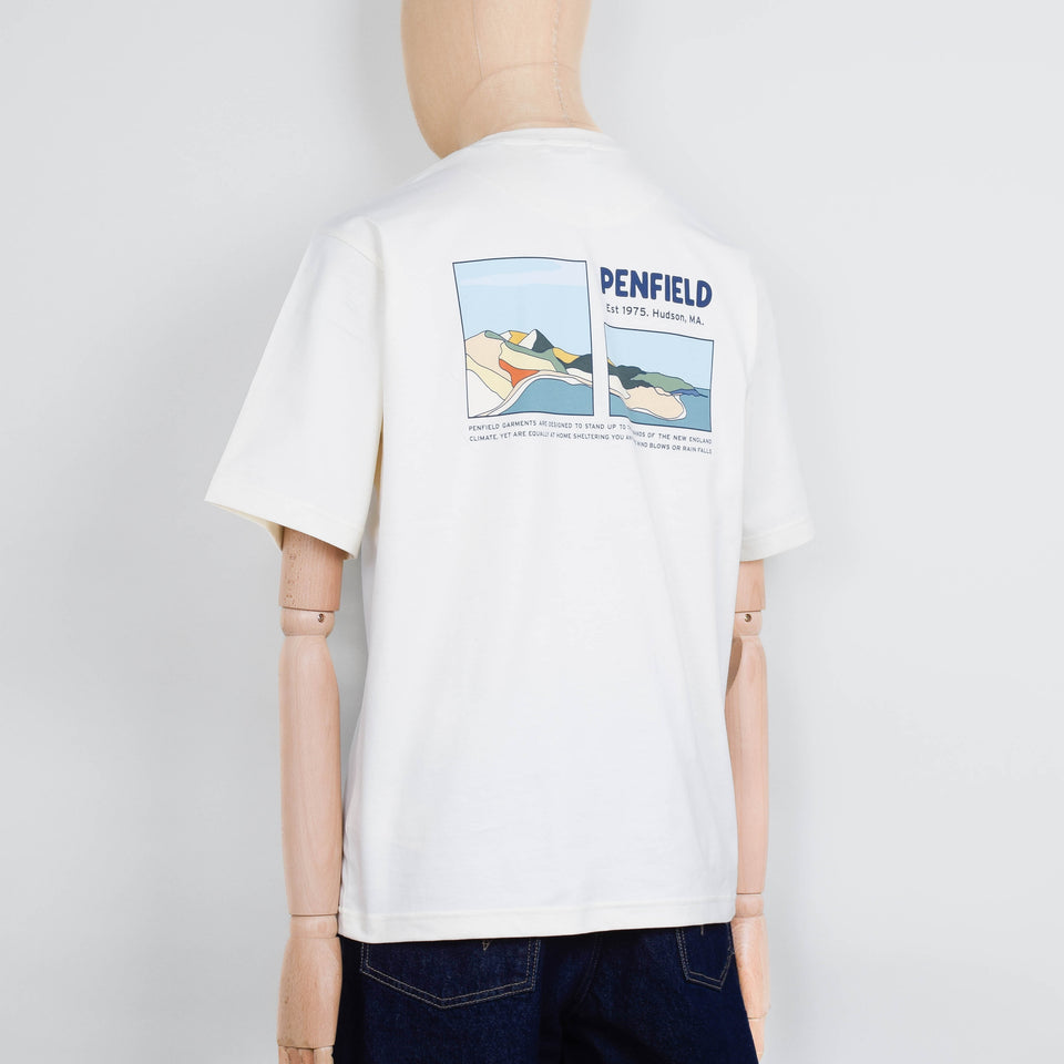 Penfield Block Landscape Graphic S/S T-Shirt - Vanilla Ice