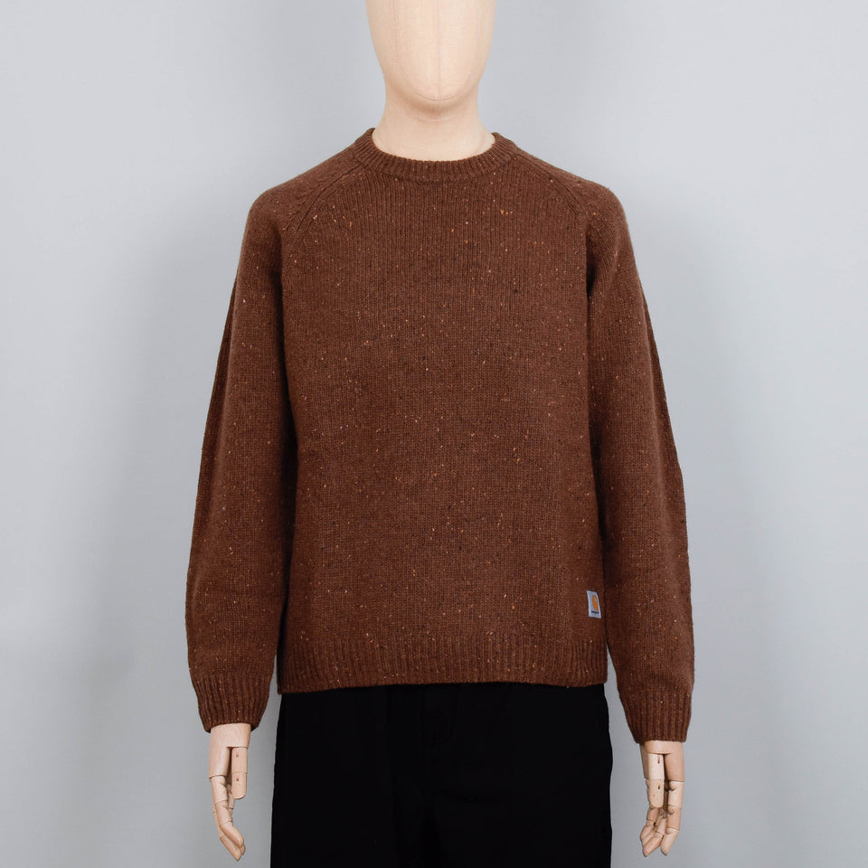 Carhartt WIP Anglistic Sweater  - Speckled Tamarind