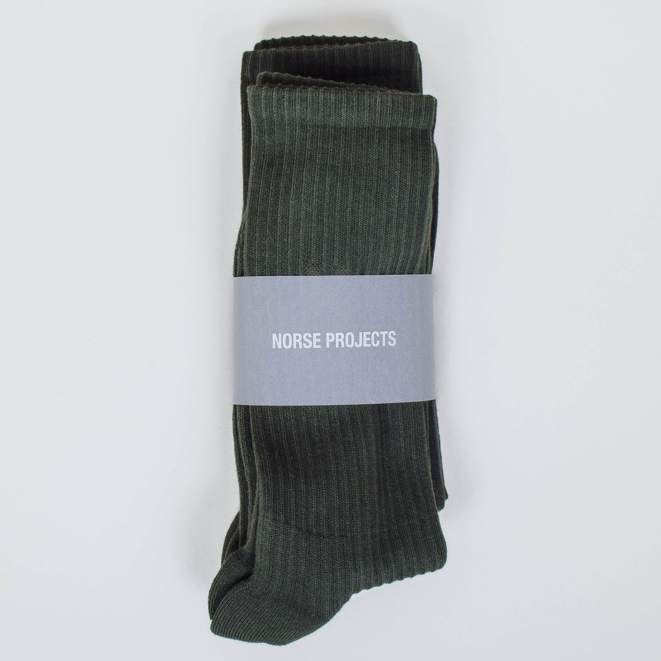 Norse Projects Bjarki N Logo 2 Pack - Forest Green