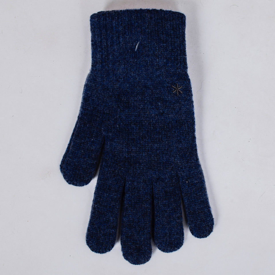 Snow Peak Washable Wool Knit Gloves - Blue