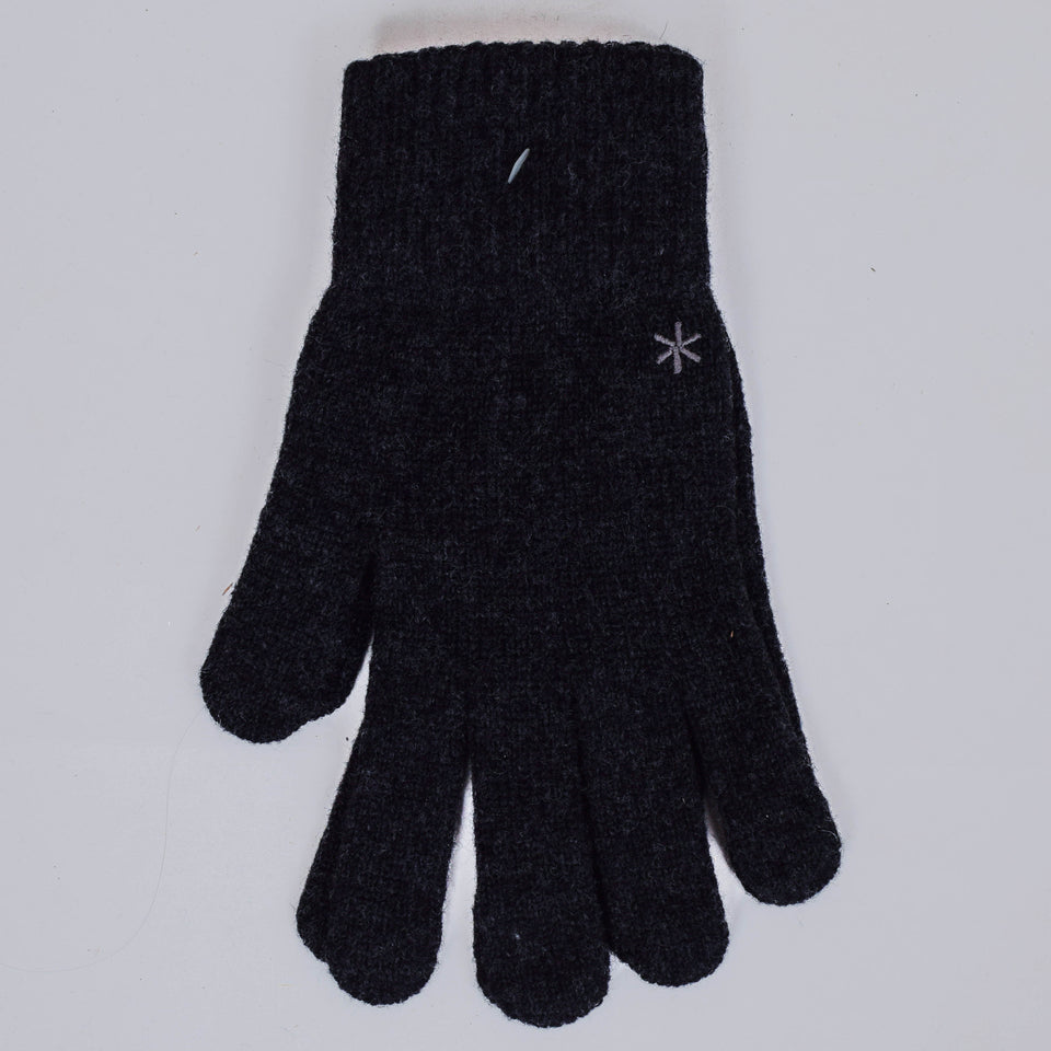 Snow Peak Washable Wool Knit Gloves - Charcoal