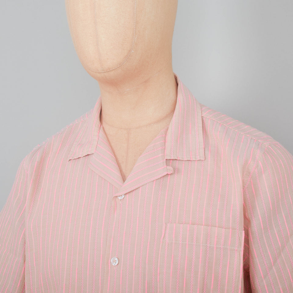 Universal Works Road Shirt - Fluro Beige/Pink