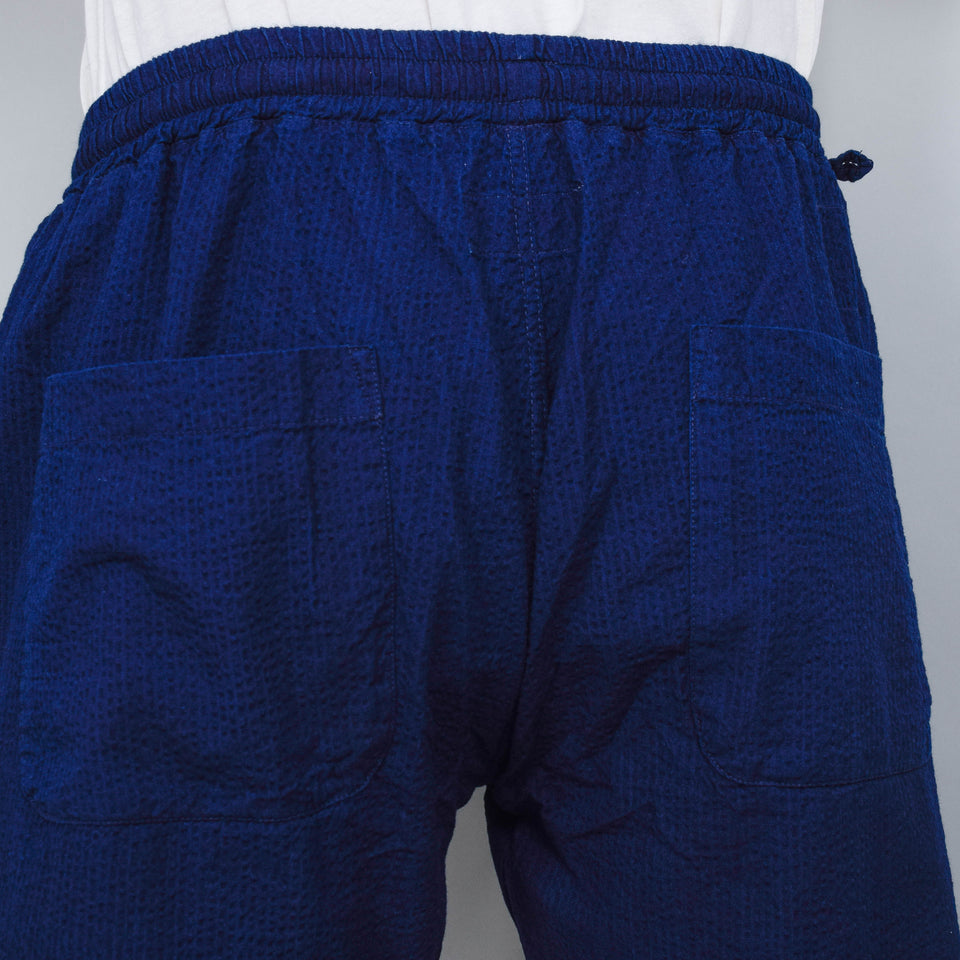 Universal Works Simple Short Seersucker - Washed Indigo