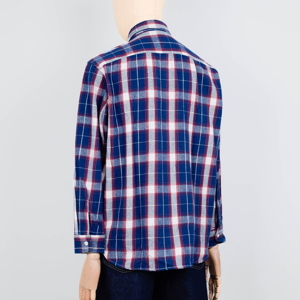Edwin Work Shirt LS - Navy/Red