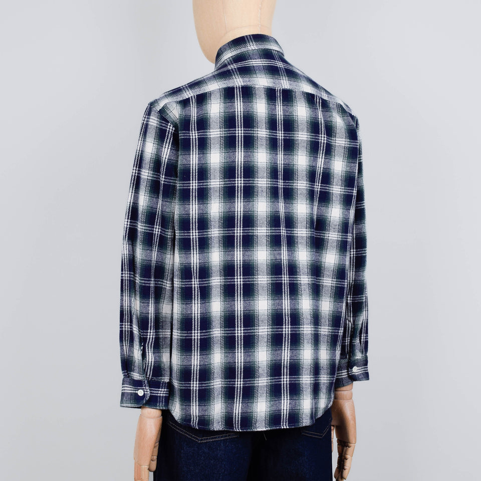 Edwin Work Shirt LS - Navy/Green