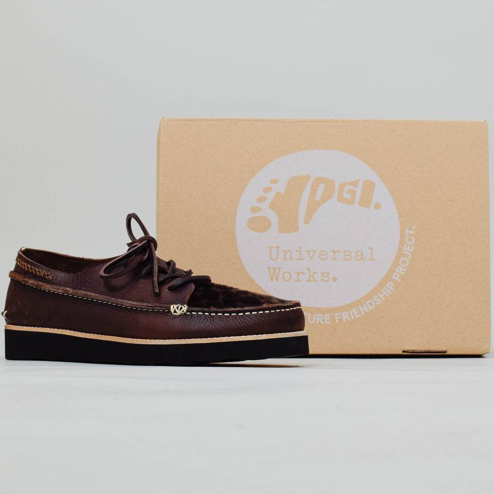 Yogi x Universal Works: Finn III on Eva Outsole - Dark Brown/Leopard