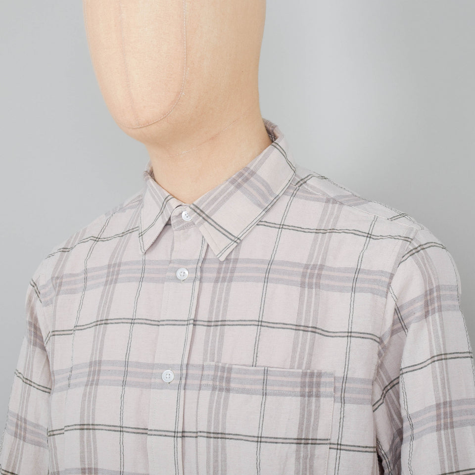 Norse Projects Algot Relaxed Textured Check Shirt - Oatmeal