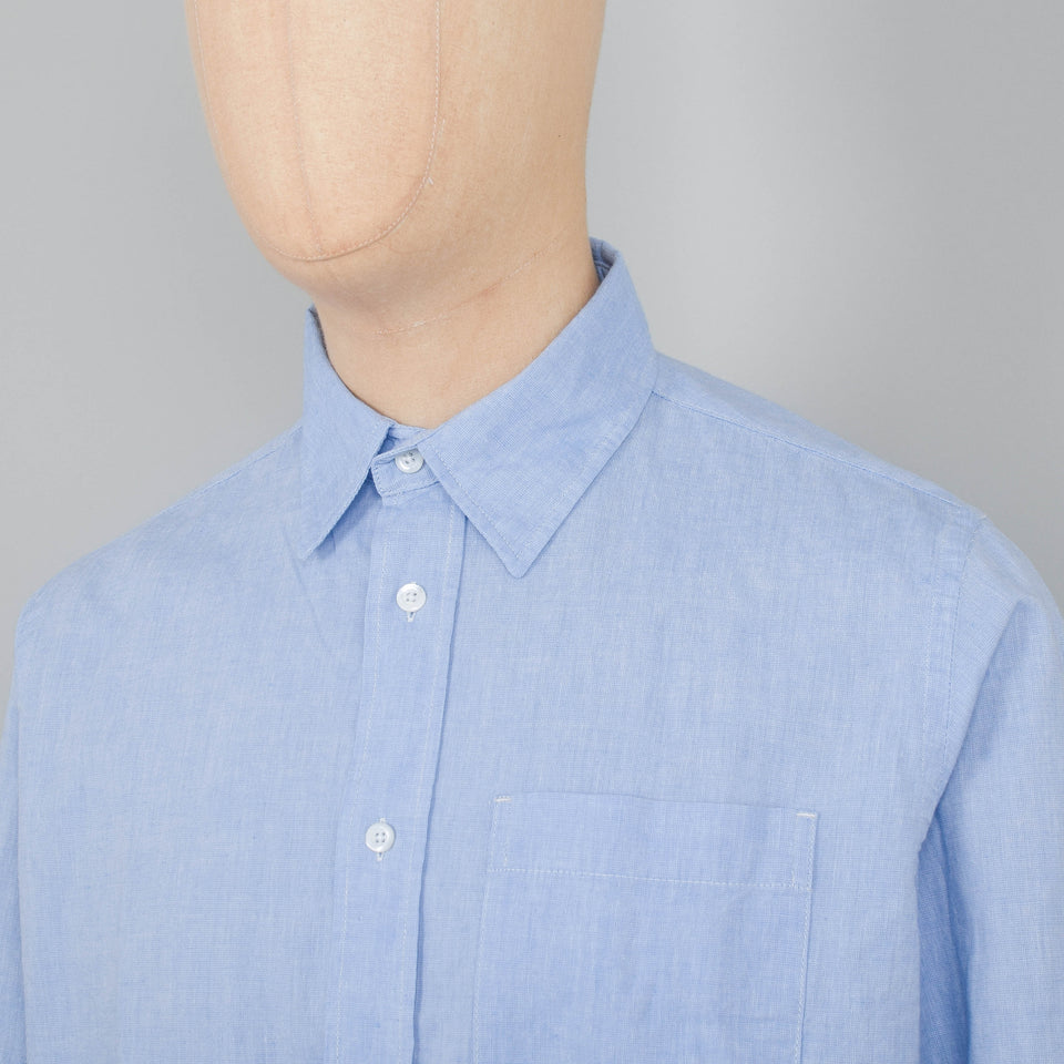 Norse Projects Algot Relaxed Cotton Linen Shirt - Pale Blue