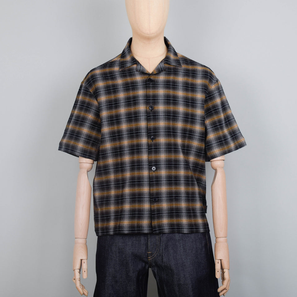 Edwin Saga Shirt Check Seersucker - Black/Yellow