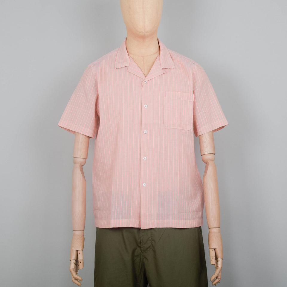 Universal Works Road Shirt - Fluro Beige/Pink