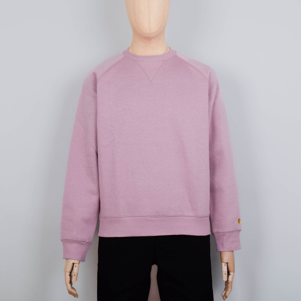 Carhartt WIP Chase Sweat - Glassy Pink/Gold
