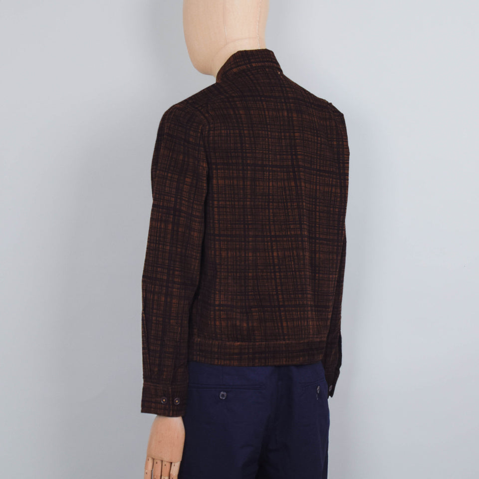 Universal Works Uniform Jacket Cord Seersucker - Brown Check