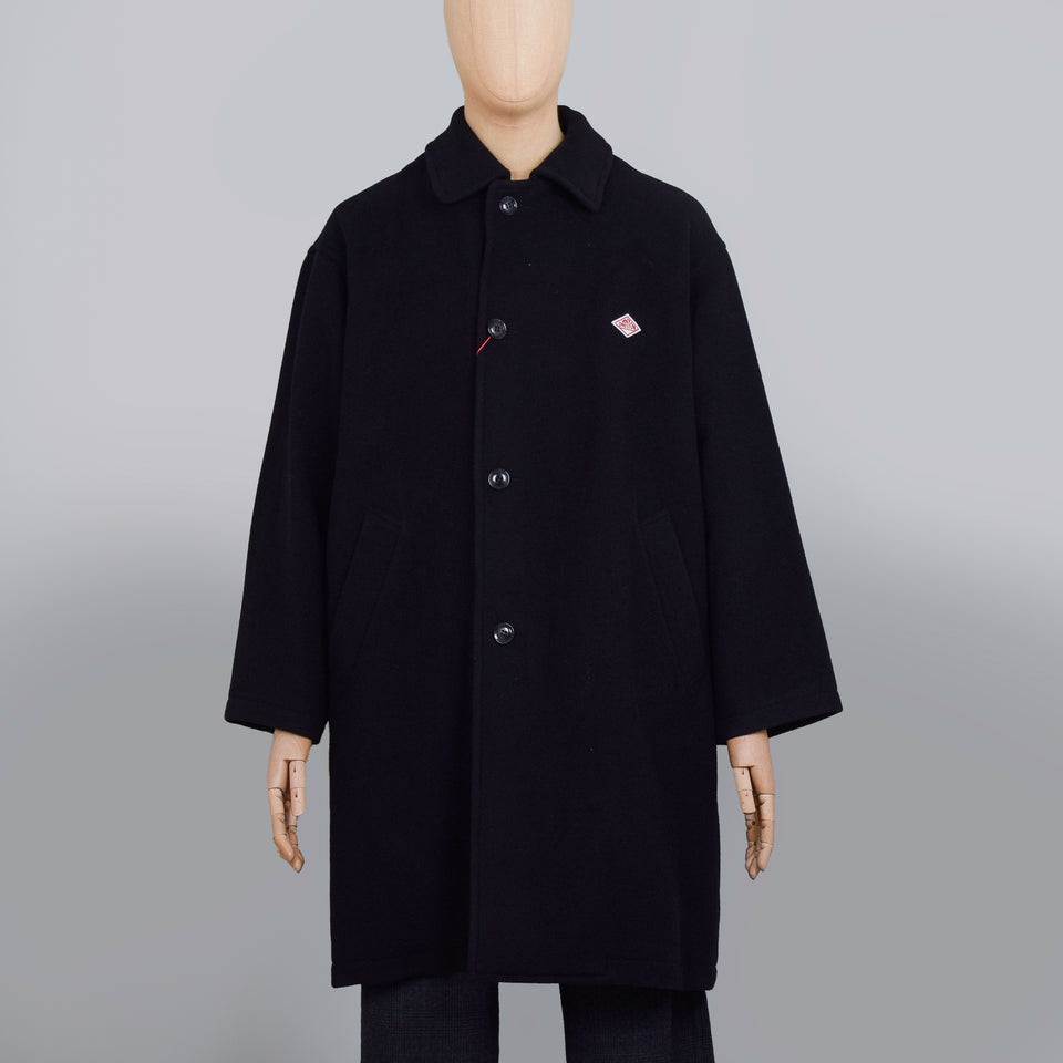 Danton Long Wool Coat - Black