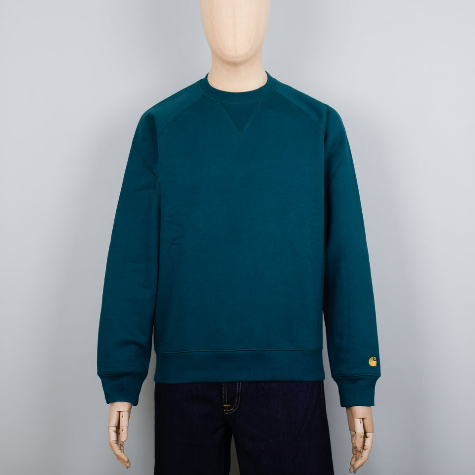 Carhartt WIP Chase Sweat - Chervil/Gold