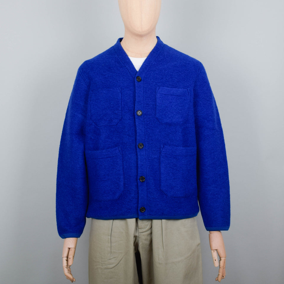 Universal Works Cardigan Wool Fleece - Blue