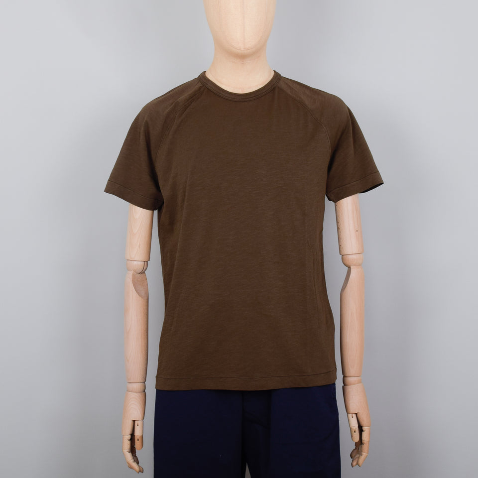 YMC Television Raglan T-Shirt - Brown