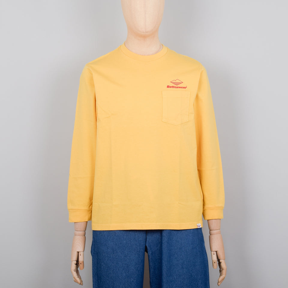 Battenwear Team L/S Pocket Tee - Mustard