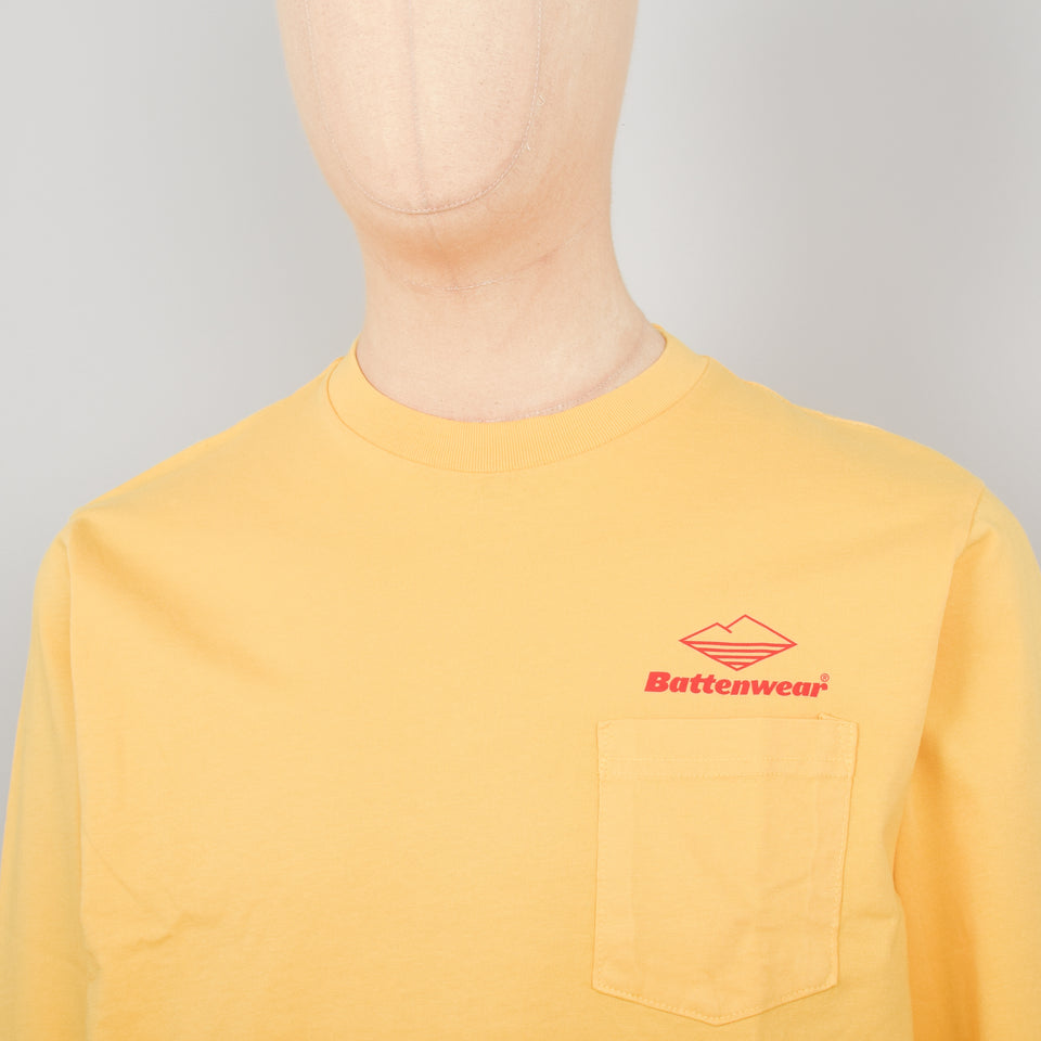 Battenwear Team L/S Pocket Tee - Mustard