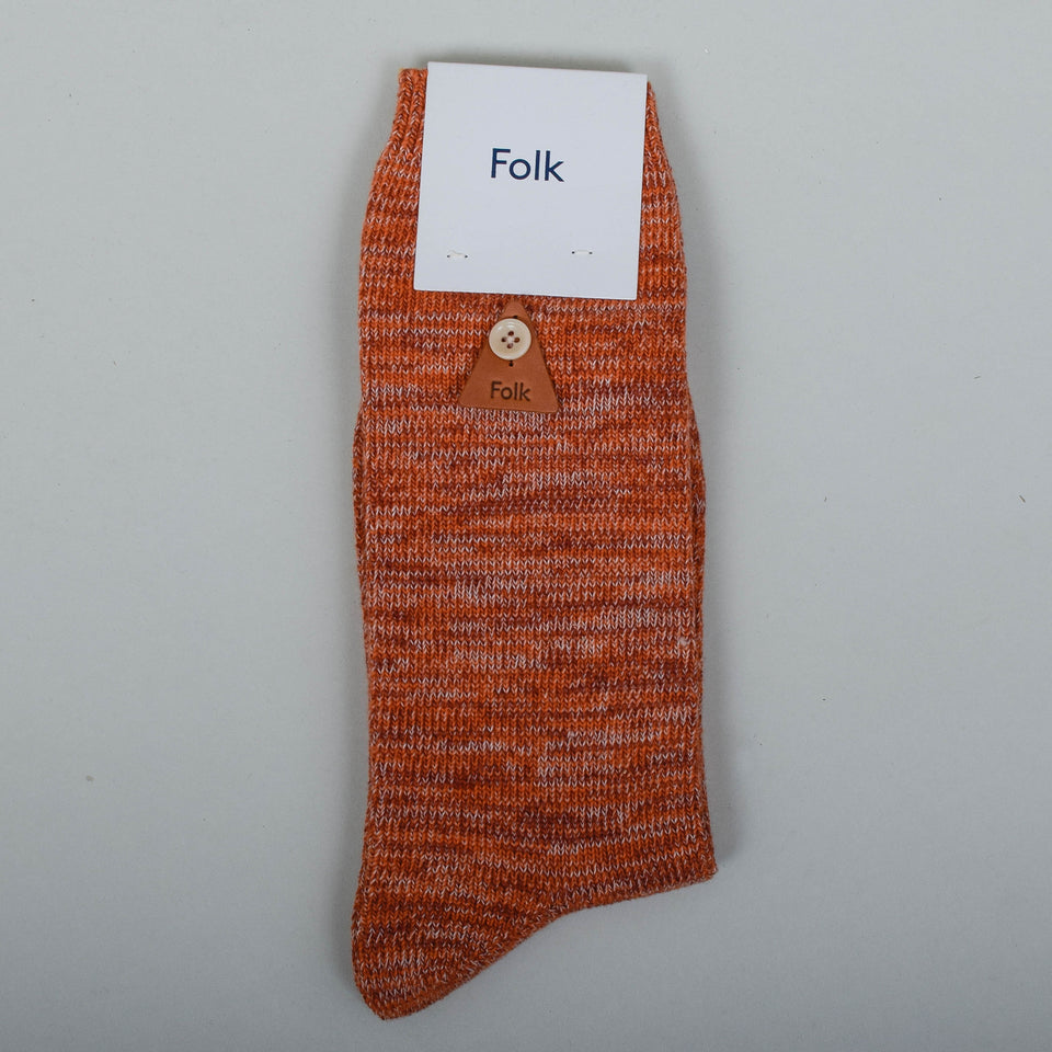 Folk Melange Socks - Copper Mix