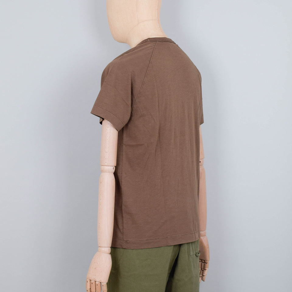 YMC Television Raglan T-Shirt - Brown