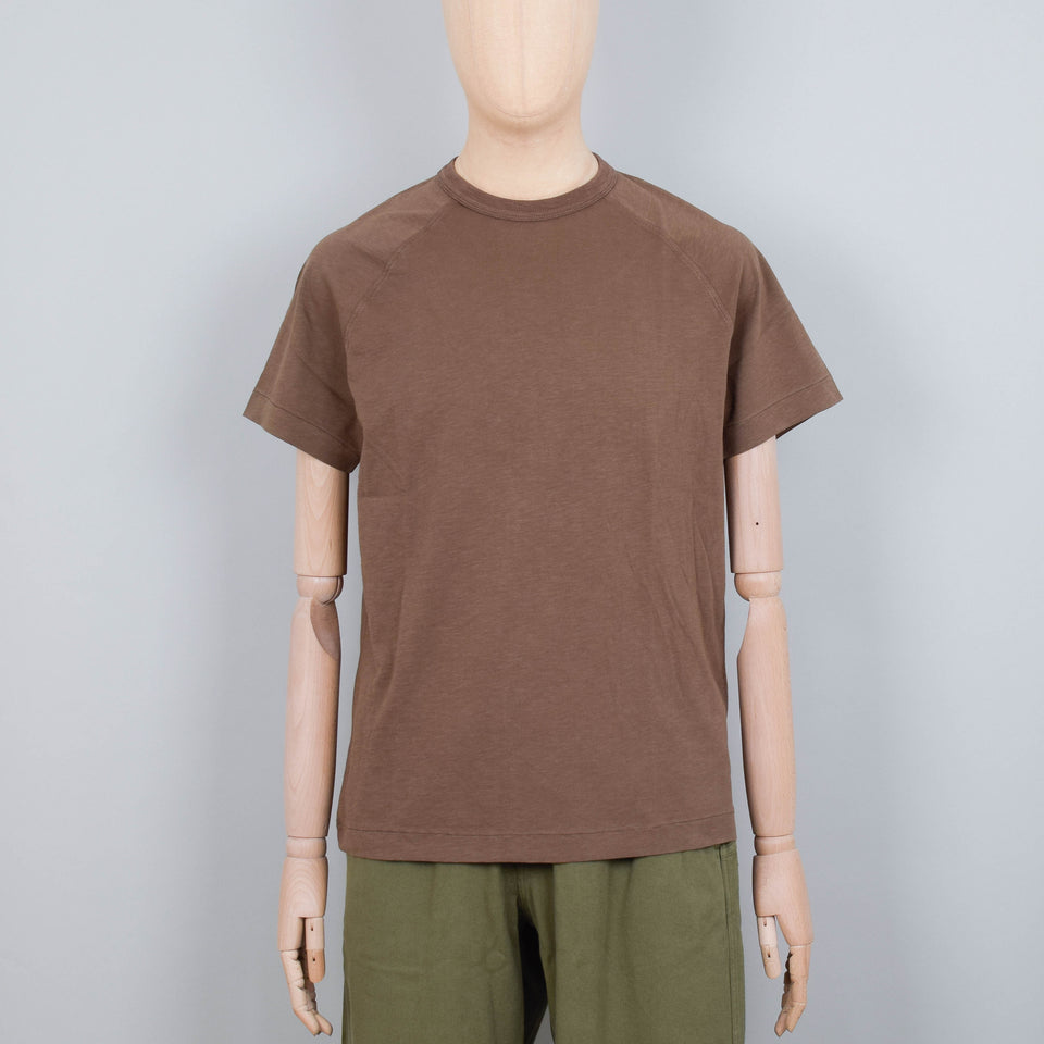 YMC Television Raglan T-Shirt - Brown