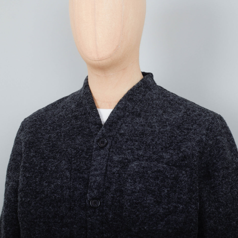 Universal Works Cardigan Wool Fleece - Charcoal