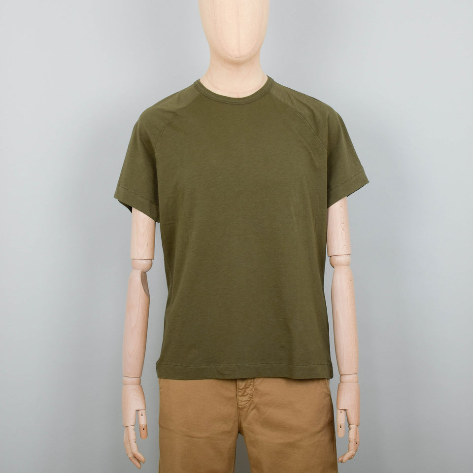 YMC Television Raglan T-Shirt - Olive