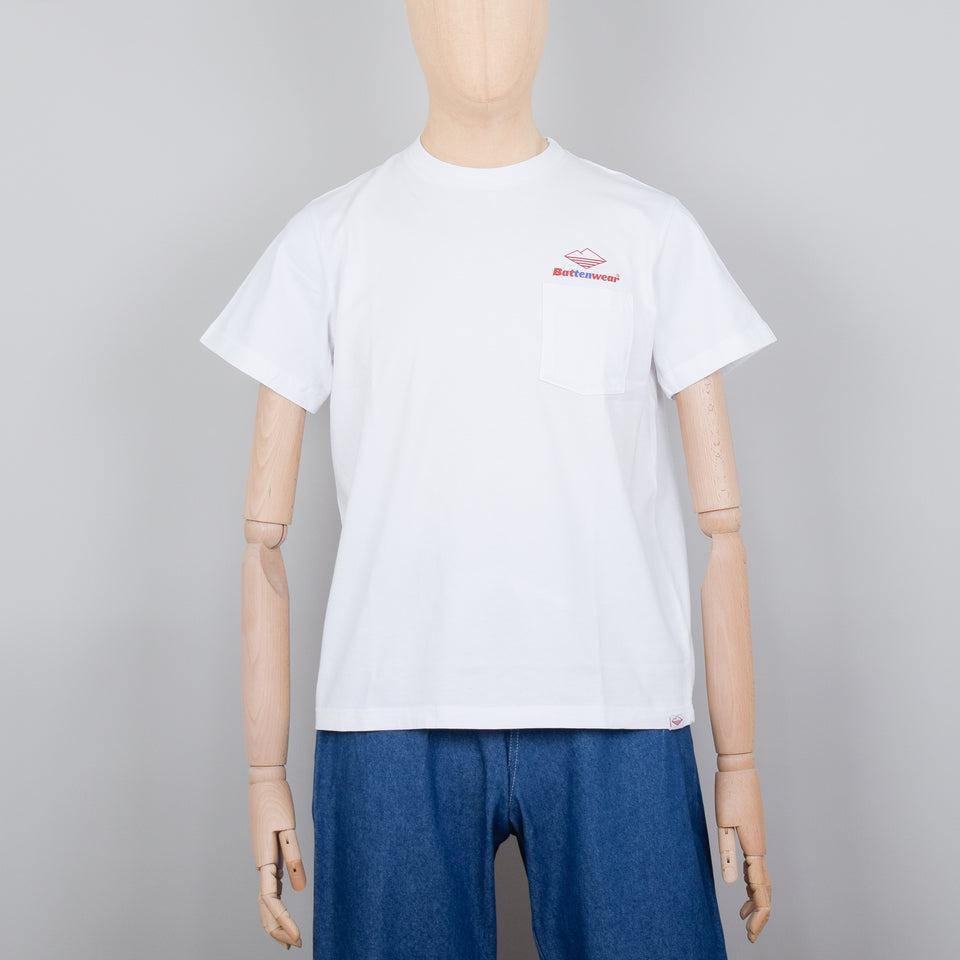 Battenwear Team S/S Pocket Tee - White (10th Anniversary)