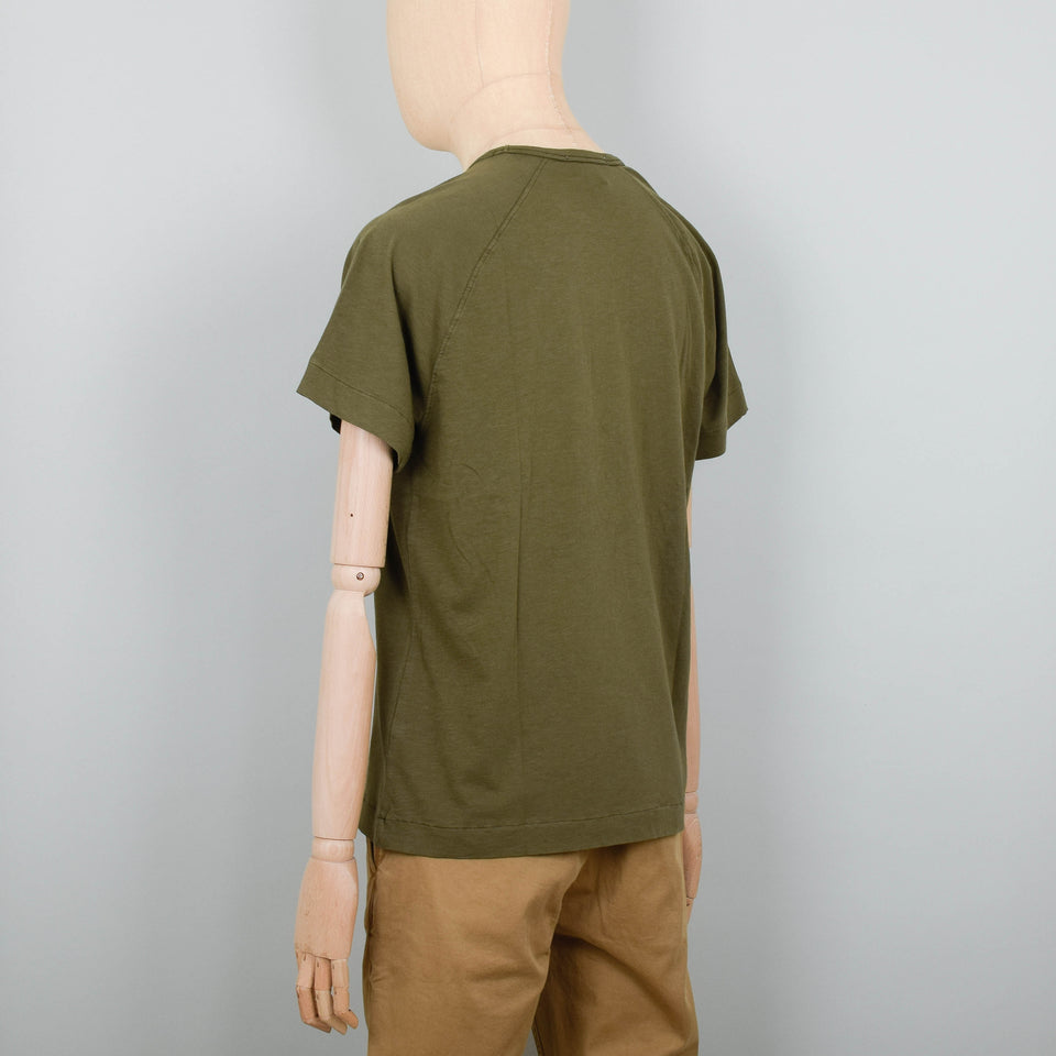 YMC Television Raglan T-Shirt - Olive