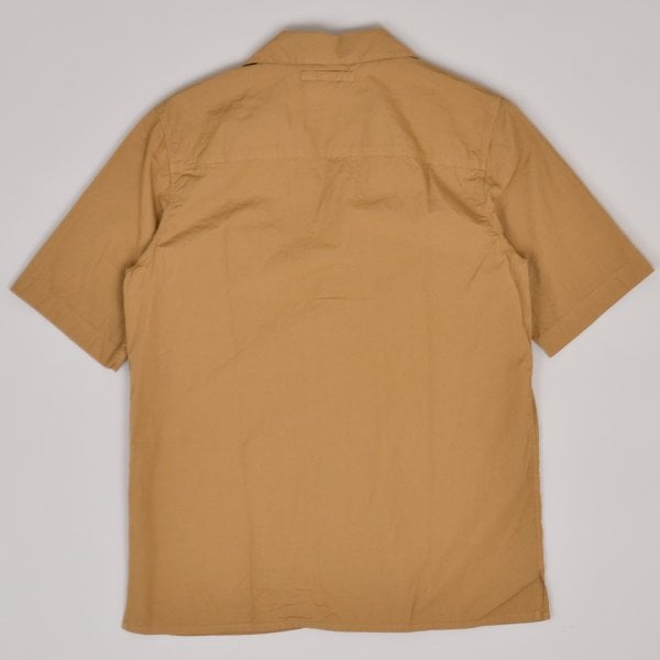 Albam SS Reverse Collar Shirt - Tobacco