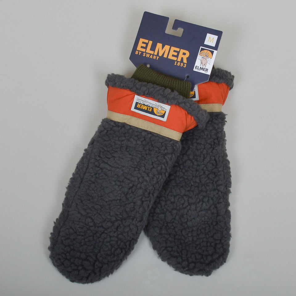 Elmer By Swany EM354 Wool Pile Mitten - Khaki
