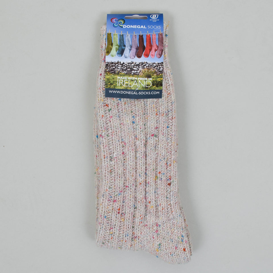 Donegal Wool Mix Sock - Natural Multi