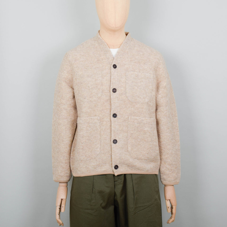 Universal Works Cardigan Wool Fleece - Stone