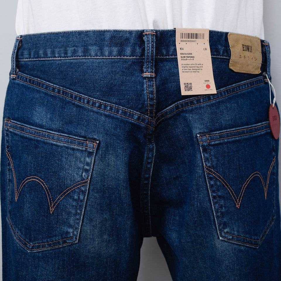 Edwin Slim Tapered Kaihara - Mid Dark Used, Green x White Selvage