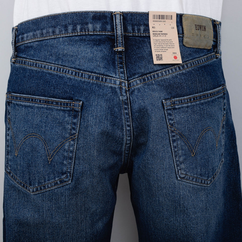 Edwin Regular Tapered Kaihara - Dark Used, Pure Indigo Stretch